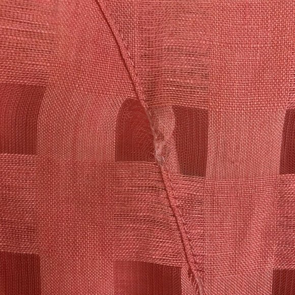 John Mark Coral Pink Button Front Linen Blend Top - Picture 7 of 9
